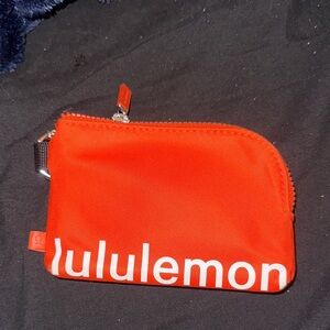 Lululemon Athletica Bright Orange Cosmetic Pouch